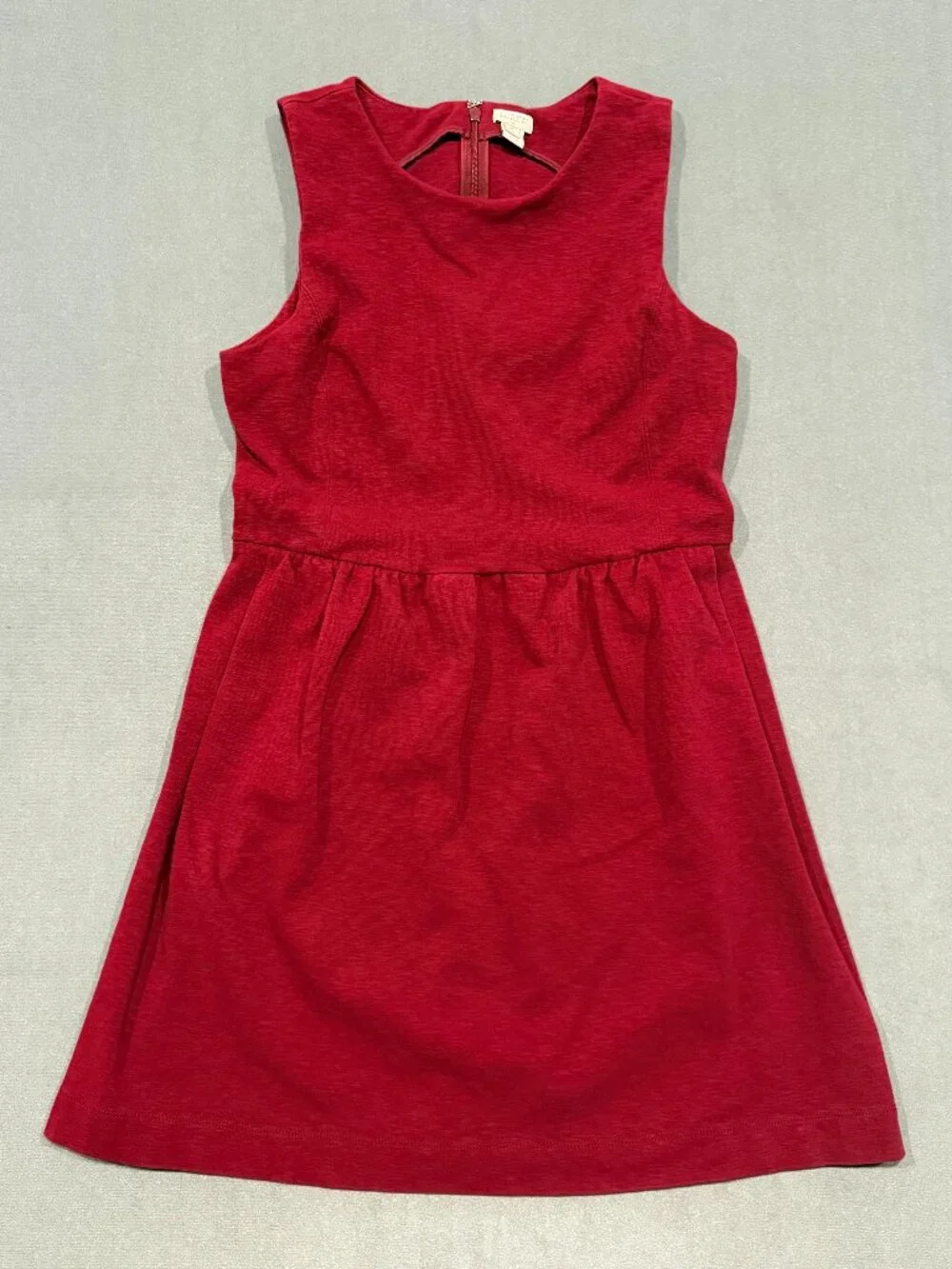 J.Crew Women’s Medium Red Cotton Fit & Flare A-Line Sleeveless Dress